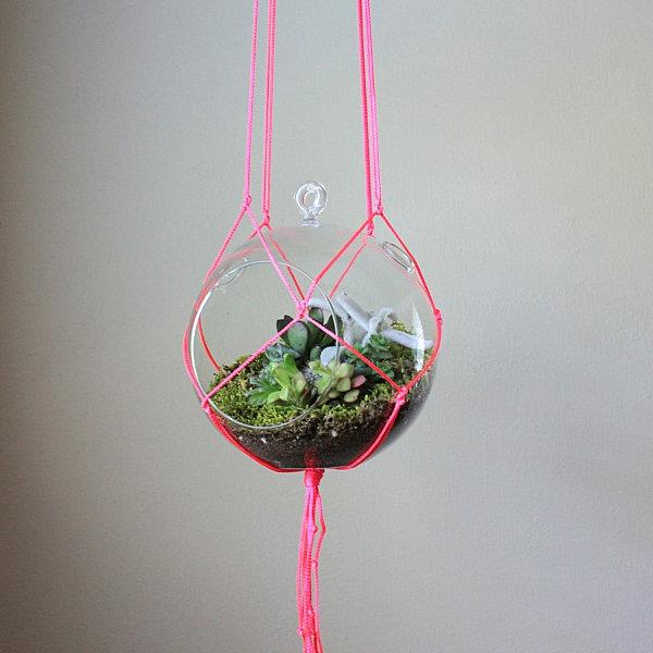 υπέροχες ιδέες για πάρτι μπομπονιέρες macrame terarium