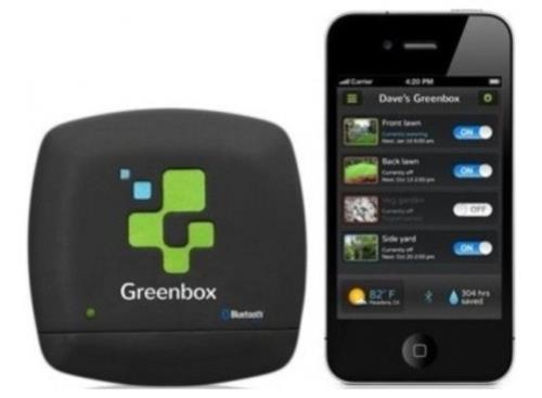 συσκευές φύτευσης υψηλής τεχνολογίας έξυπνο τηλέφωνο και πράσινο κουτί