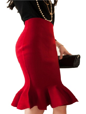 Undinėlės stiliaus sijonai su aukštu juosmeniu