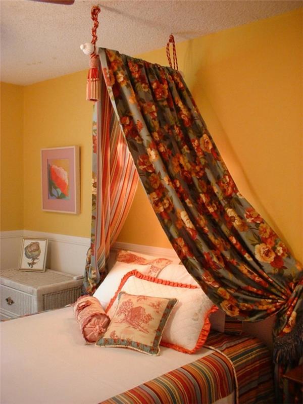 κουρτινα κουβερτα κρεβατι διαχωριστικο δωματιο πολύχρωμη κουρτίνα