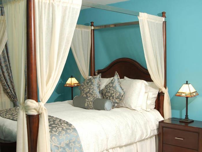 κουβέρτα με κουβέρτα διαχωριστικό δωματίου βασιλικό μπλε τοίχους