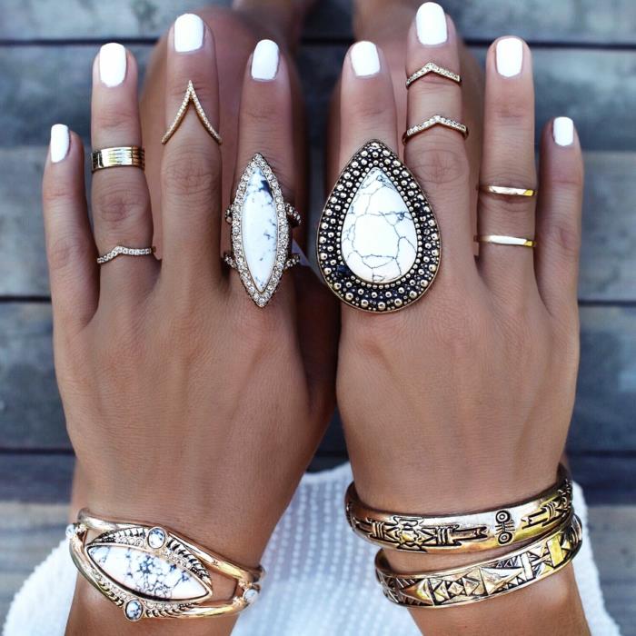 hippie κοσμήματα boho chic δαχτυλίδια στρας πολύτιμοι λίθοι ασημένια βραχιόλια gypsylovinlight
