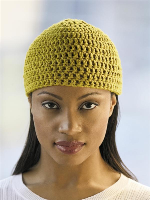 βελονάκι μοτίβο καπέλο φασολιών κίτρινο