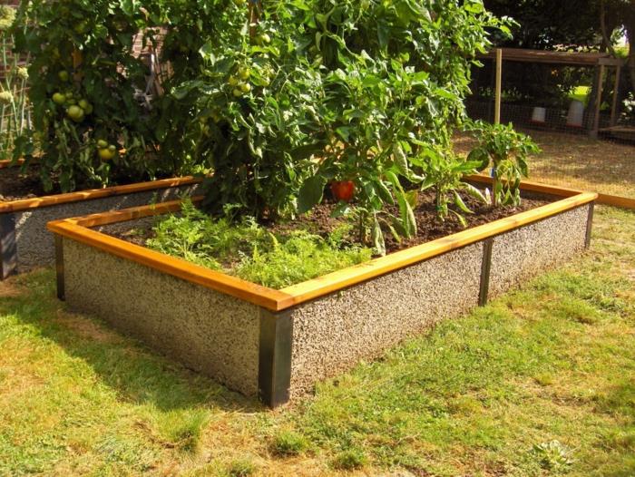 οικοδομήστε υπερυψωμένο κρεβάτι φύτευση ιδέες κήπου diy ιδέες ξύλο μπροστινή αυλή μονοπάτι λουλουδάκι κρεβάτι σκυρόδεμα