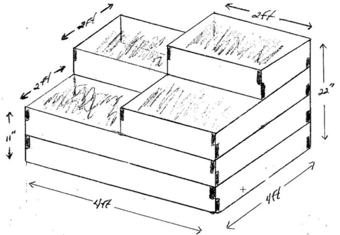 χτίστε υπερυψωμένα κρεβάτια φύτευση ιδέες κήπου diy ιδέες ξύλινη μπροστινή αυλή μονοπάτι παρτέρι σε πολλά επίπεδα