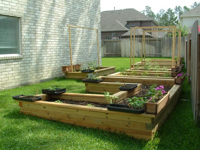 φτιάξτε υπερυψωμένο κρεβάτι φύτευση ιδέες κήπου diy ιδέες ξύλινη μπροστινή αυλή μονοπάτι