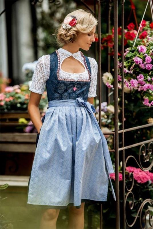 Μπλούζες dirndl με ψηλό λαιμό φορούν dirndl σωστά