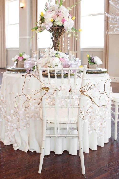 γαμήλια γιορτή τραπέζι διακοσμήστε ρομαντικά απαλά χρώματα