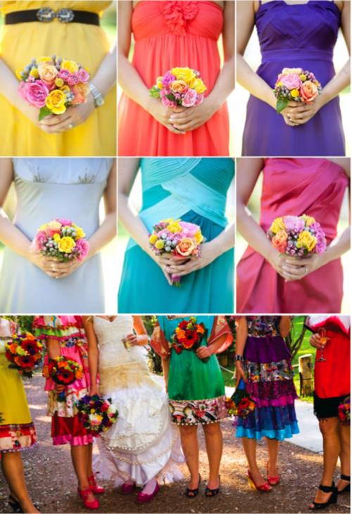 γάμος σχεδιασμός πολύχρωμα φορέματα και σχέδια