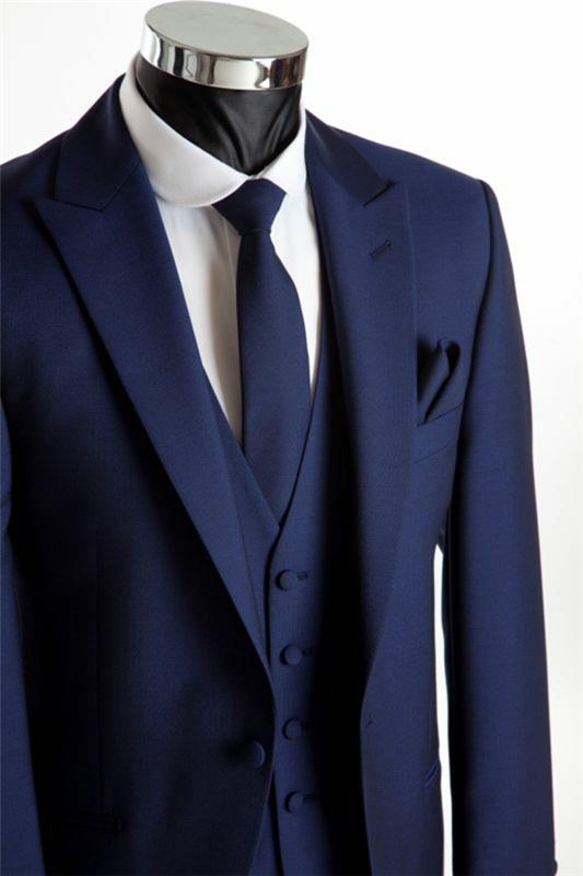 γαμήλια κοστούμια άνδρες μπλε κομψά κοστούμια