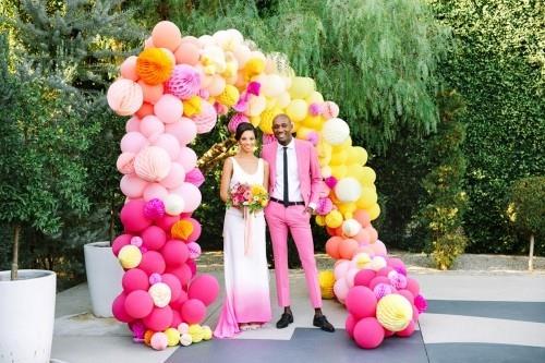 γαμήλια αψίδα γάμος γιορτάζουν μπαλόνι διακόσμηση γαμήλια διακόσμηση
