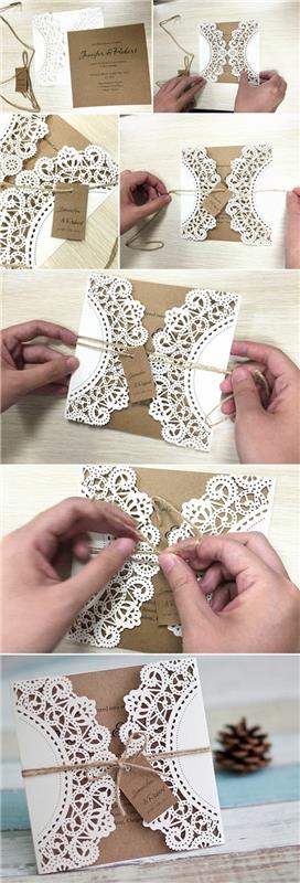 Φτιάξτε διακοσμήσεις γάμου μόνοι σας γαμήλιες κάρτες με χάρτινα κουφώματα