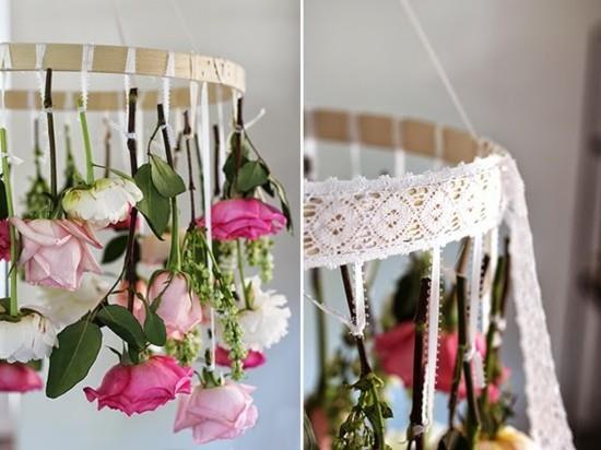 Φτιάξτε διακοσμήσεις γάμου μόνοι σας με λουλούδια και δαντέλες
