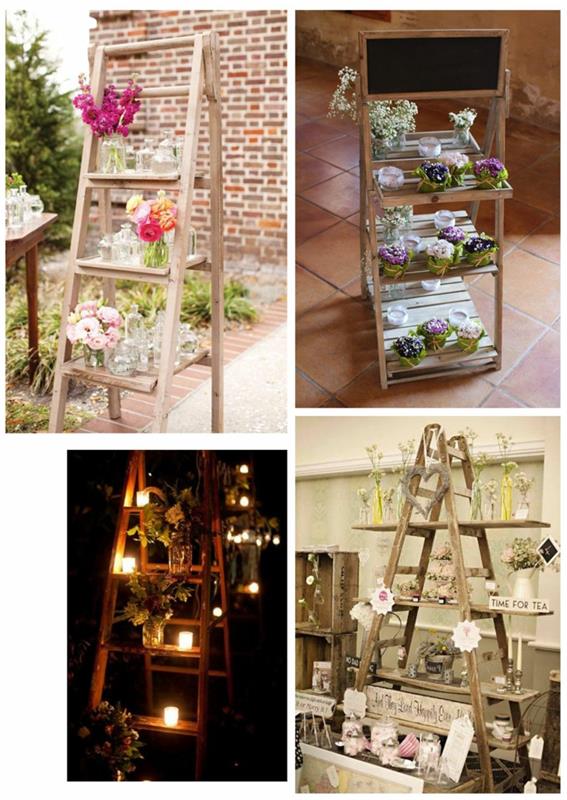 ιδέες ανακύκλωσης ντεκό διακοσμήσεις γάμου φτιάξτε μόνοι σας παλιές ξύλινες σκάλες