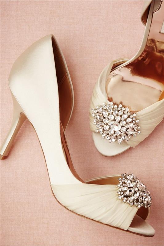 γαμήλια παπούτσια γυναικεία νυφικά παπούτσια κρέμα