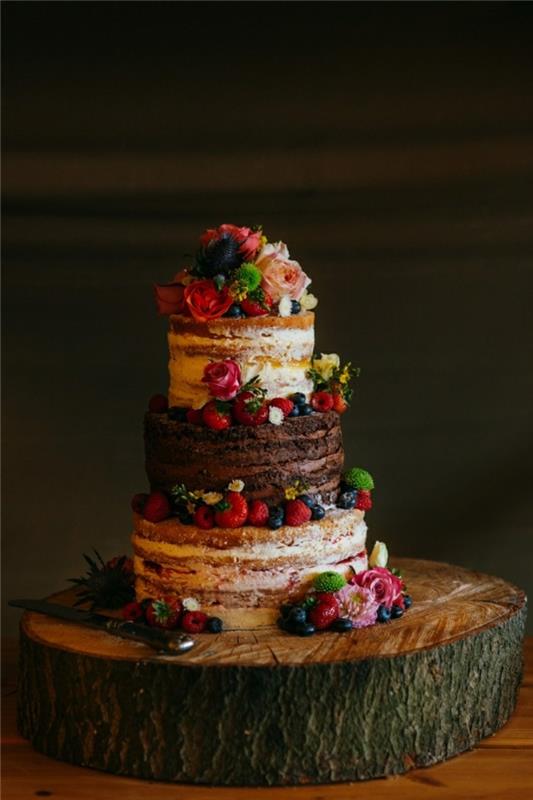 γαμήλια τούρτα εικόνες ασυνήθιστη τούρτα με καλοκαιρινά φρούτα