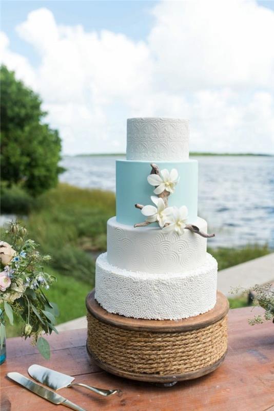 εικόνες γαμήλιας τούρτας κομψή ιδέα για καλοκαιρινή τούρτα