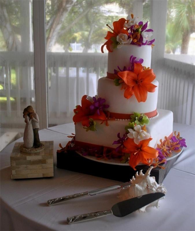 εικόνες γαμήλιας τούρτας για καλοκαιρινή τούρτα πολλά λουλούδια