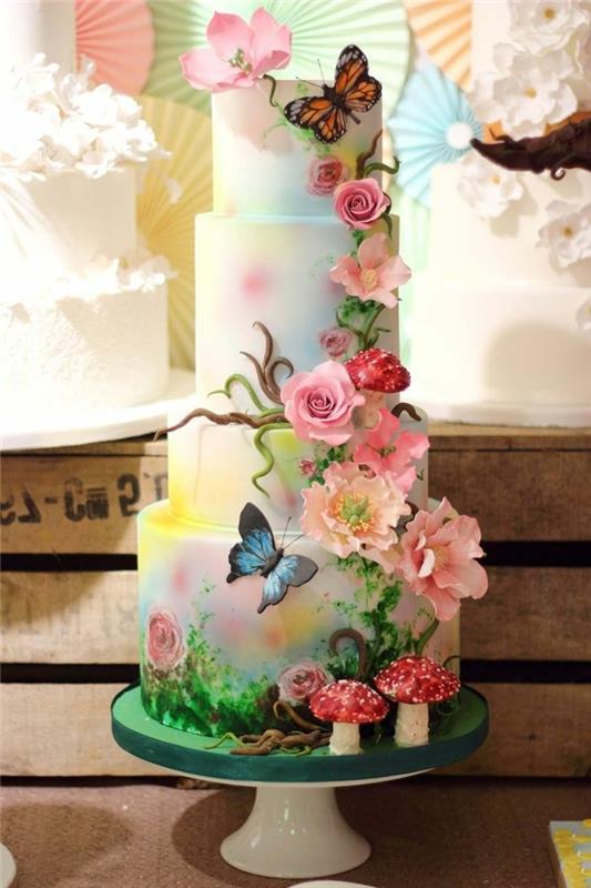 εικόνες γαμήλιας τούρτας με καλοκαιρινή διάθεση