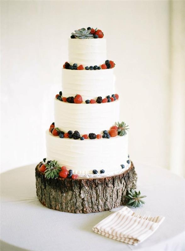 γαμήλια τούρτα εικόνες λευκό κέικ με μούρα