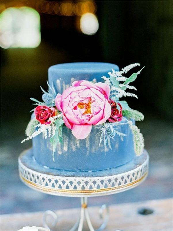 γαμήλιες τούρτες χρωματιστές ιδέες για το καλοκαιρινό κέικ