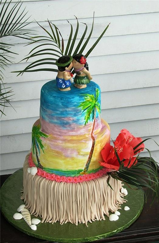 γαμήλιες τούρτες διακόσμηση χαβάι