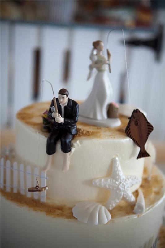 γαμήλιες τούρτες αστεία ιδέα για την καλοκαιρινή γαμήλια τούρτα