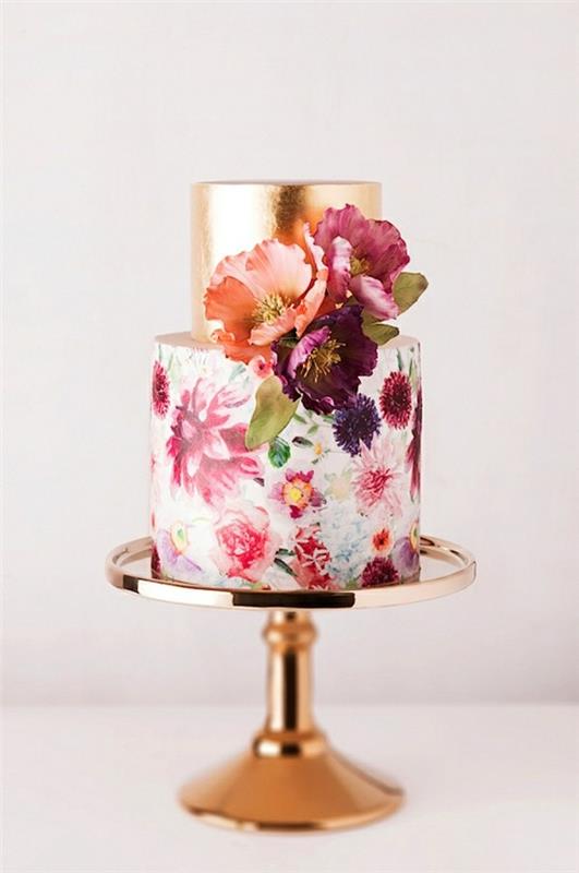 γαμήλιες τούρτες με χρυσό και άλλες υπέροχες διακοσμήσεις
