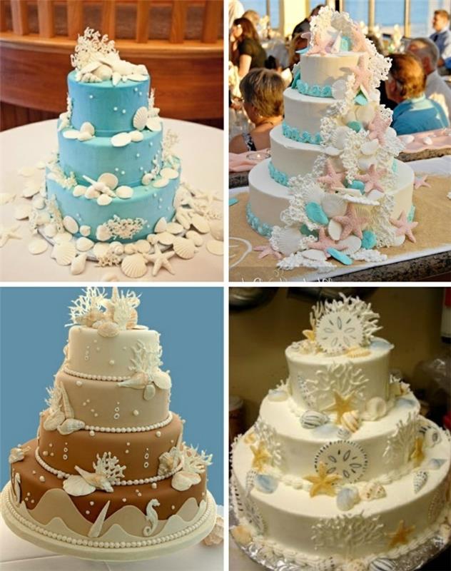 γαμήλιες τούρτες παραλία καλοκαιρινός γάμος