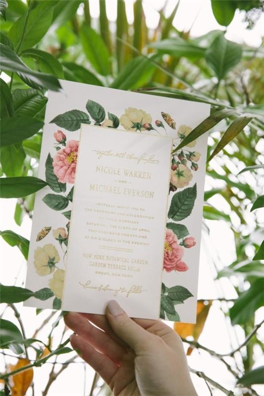 τάσεις γάμου 2019 γαμήλιες κάρτες βοτανικού στυλ
