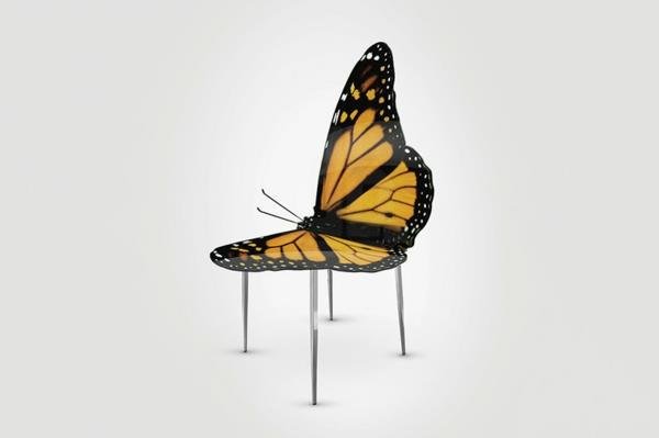 πεταλούδα καρέκλα με ψηλό τακούνι