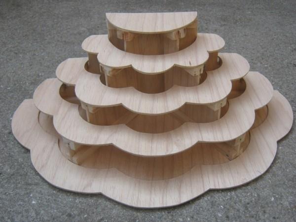 ξύλινο δημιουργικό κέικ stand cupcake