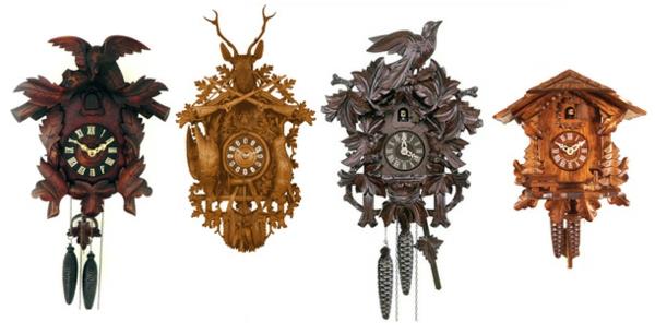 ξύλινα κούκος ρολόγια ιδέες διακόσμηση τοίχου αποικιακό στυλ