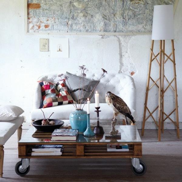 έπιπλα από ξύλινες παλέτες κάνουν τις ιδέες DIY ζεστές