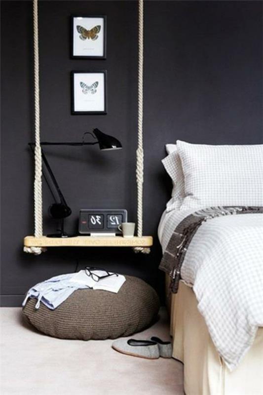 έπιπλα από ξύλο παλέτας κάντε το μόνοι σας DIY ιδέες κρεβατοκάμαρα