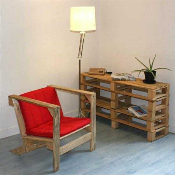 έπιπλα από ξύλινη παλέτα φτιάξτε μόνοι σας καρέκλα ιδεών DIY