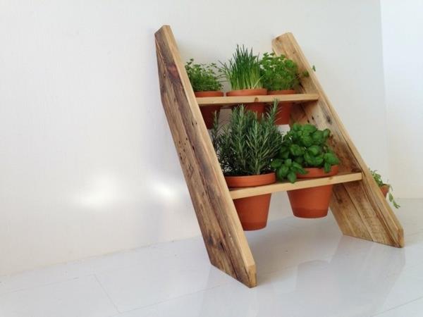 Έπιπλα DIY από παλέτες ευρώ φτιάχνουν φυτά εσωτερικού χώρου
