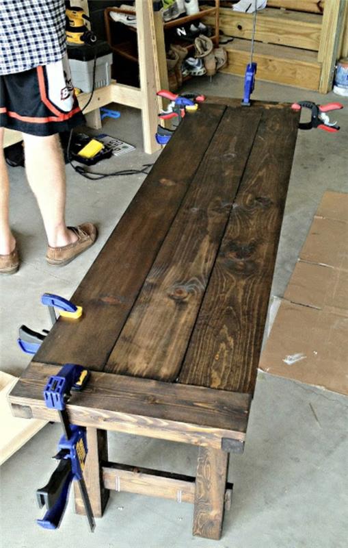 DIY ξύλινος πάγκος φτιάξτε μόνοι σας
