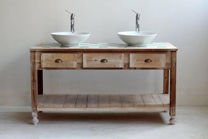 ξύλινος νιπτήρας μπουφέ κατασκευάστε μόνοι σας ιδέες επίπλωση μπάνιου