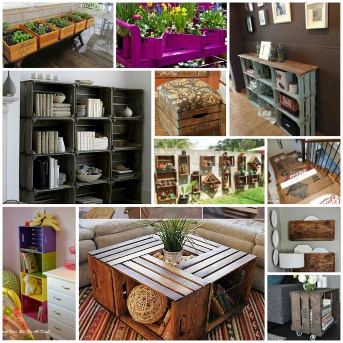 ξύλινα κουτιά diy ιδέες έπιπλα αξεσουάρ σπιτιού