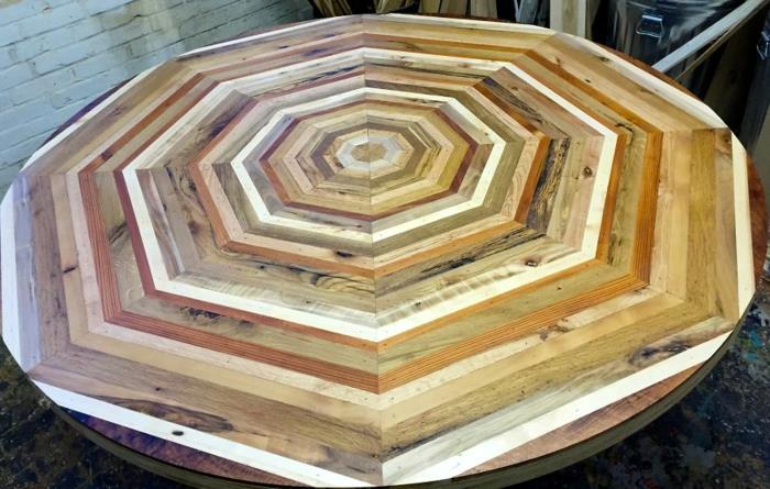 ξύλινη τέχνη συλλέγονται ξύλινα πηχάκια ξυλουργός δημιουργία εξάγωνο
