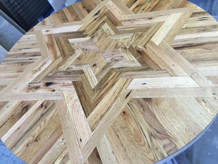 ξύλινη τέχνη συλλέγονται ξύλινα πηχάκια ξυλουργός εμφάνιση έξι ακτίνων