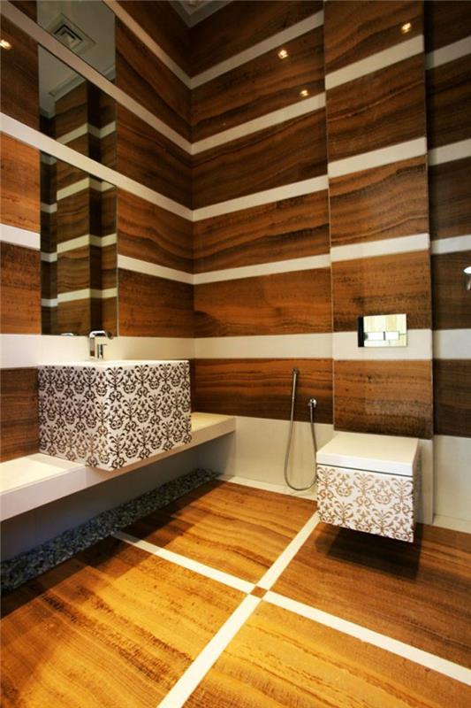 ξύλινη τέχνη δημιουργική σχεδίαση τοίχου ιδέες διακόσμησης τοίχου ξύλινη επένδυση μπάνιου