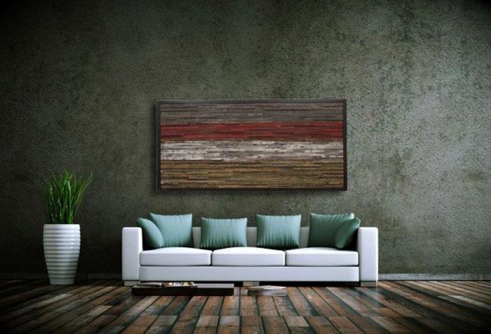 ξύλινη τέχνη δημιουργική σχεδίαση τοίχου ιδέες διακόσμησης τοίχου ξύλινη επένδυση σαλόνι