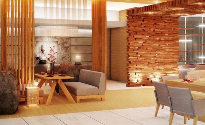 ξύλινη τέχνη δημιουργική σχεδίαση τοίχου ιδέες διακόσμησης τοίχου ξύλινη επένδυση μοντέρνο διαχωριστικό δωματίου