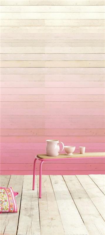 ξύλινα πάνελ σχεδιασμός τοίχου ombre ξύλινο πάτωμα