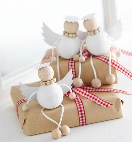 ξύλινες χάντρες άγγελος tinker ιδέα δώρου
