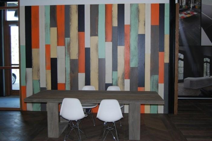 ξύλινο τοίχο ξύλινη επένδυση ιδέες κρεβατοκάμαρα χρώμα