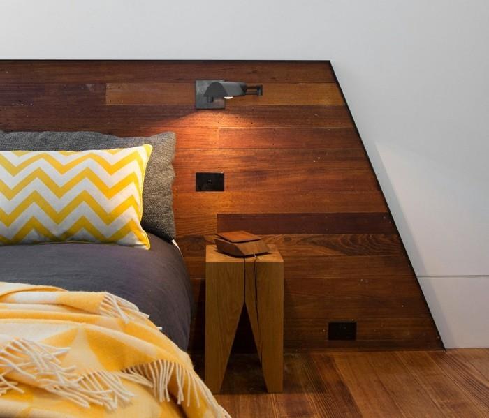 ξύλινο τοίχο ξύλινη επένδυση ιδέες κρεβατοκάμαρα κεφαλάρι