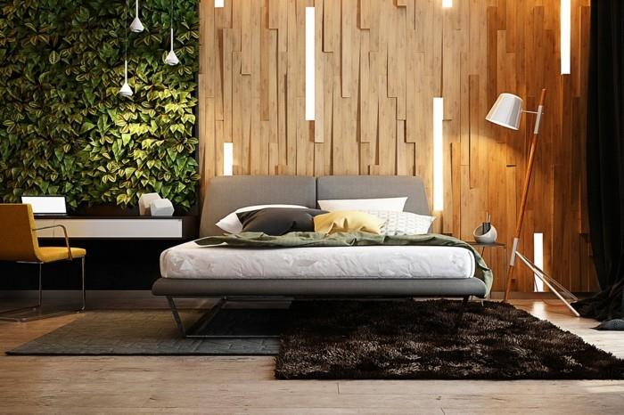 ξύλινες επενδύσεις τοίχων ιδέες κρεβατοκάμαρα ρουστίκ